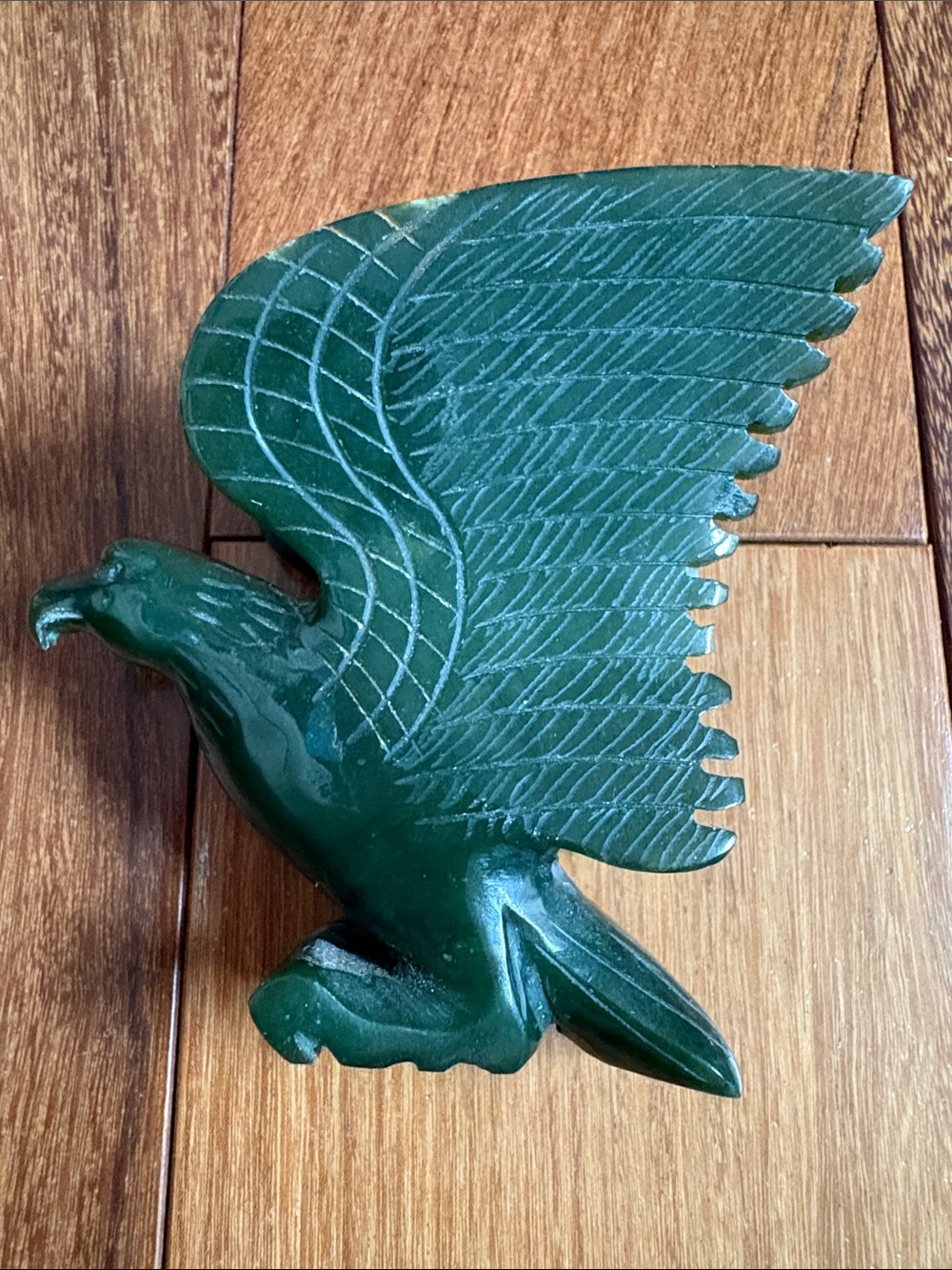 Jade bird sculpture
